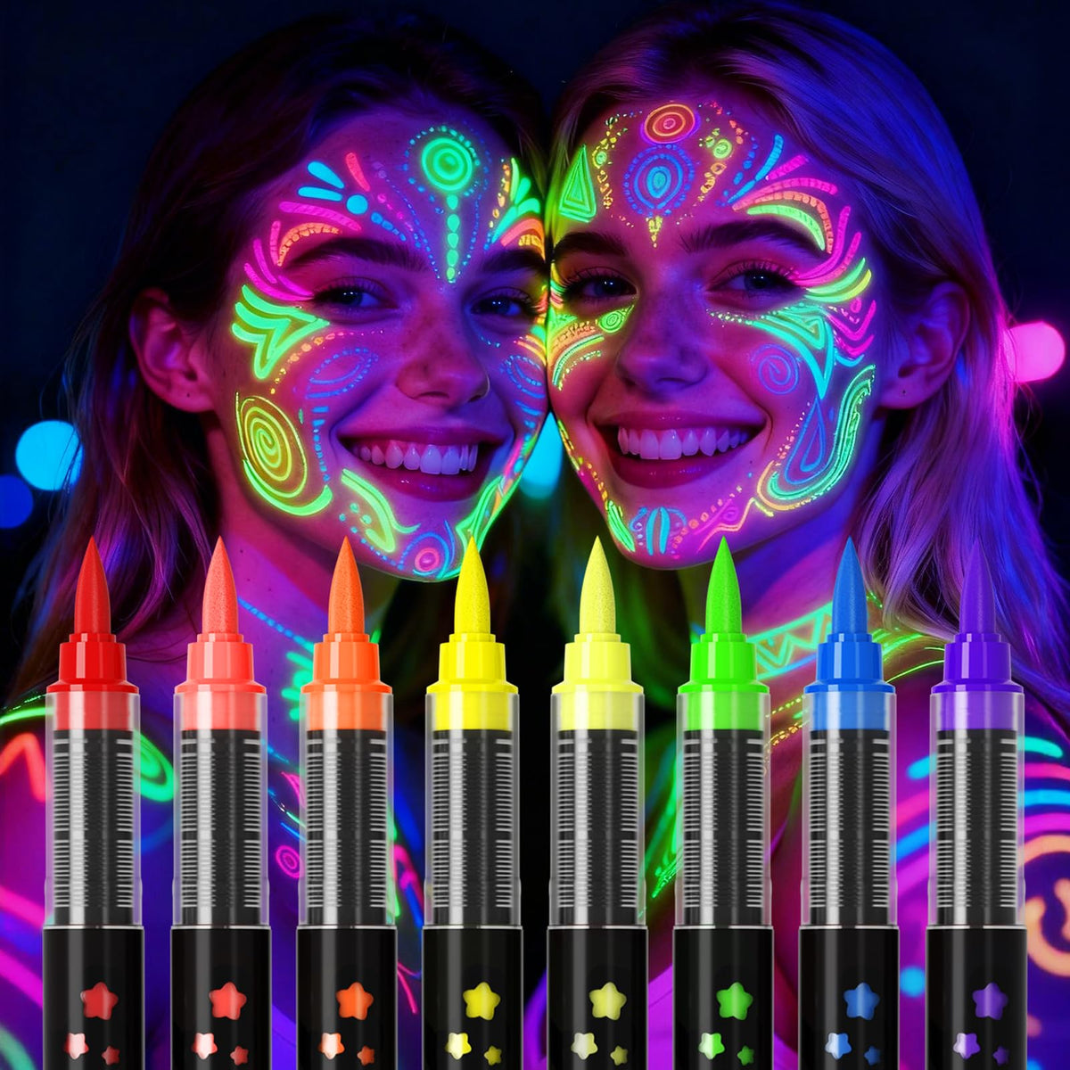 Marqueur zijimyyl rose neon pour le corps, couleur vive et impact visuel
