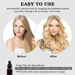 ZILAMPU Étapes simples pour boucles sans chaleur réussies.