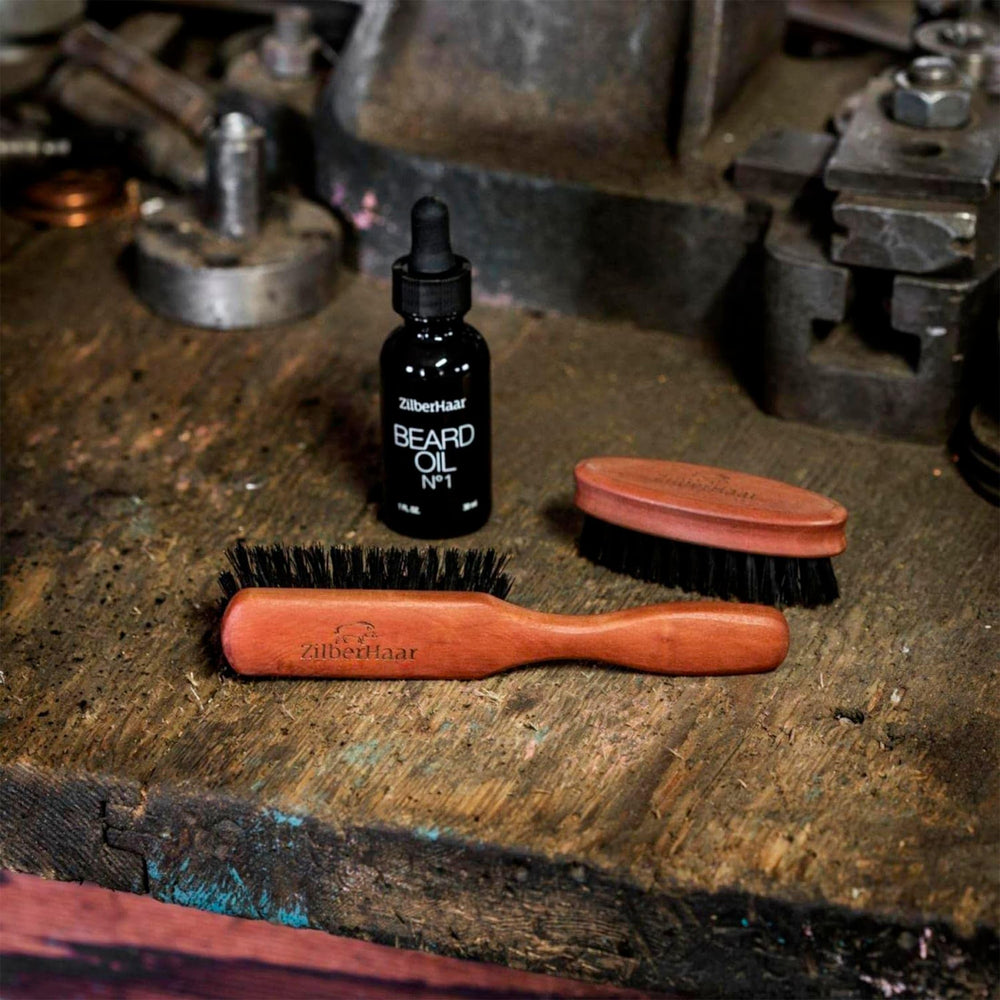 Brosse ZilberHaar barbe utilisation avec huile
