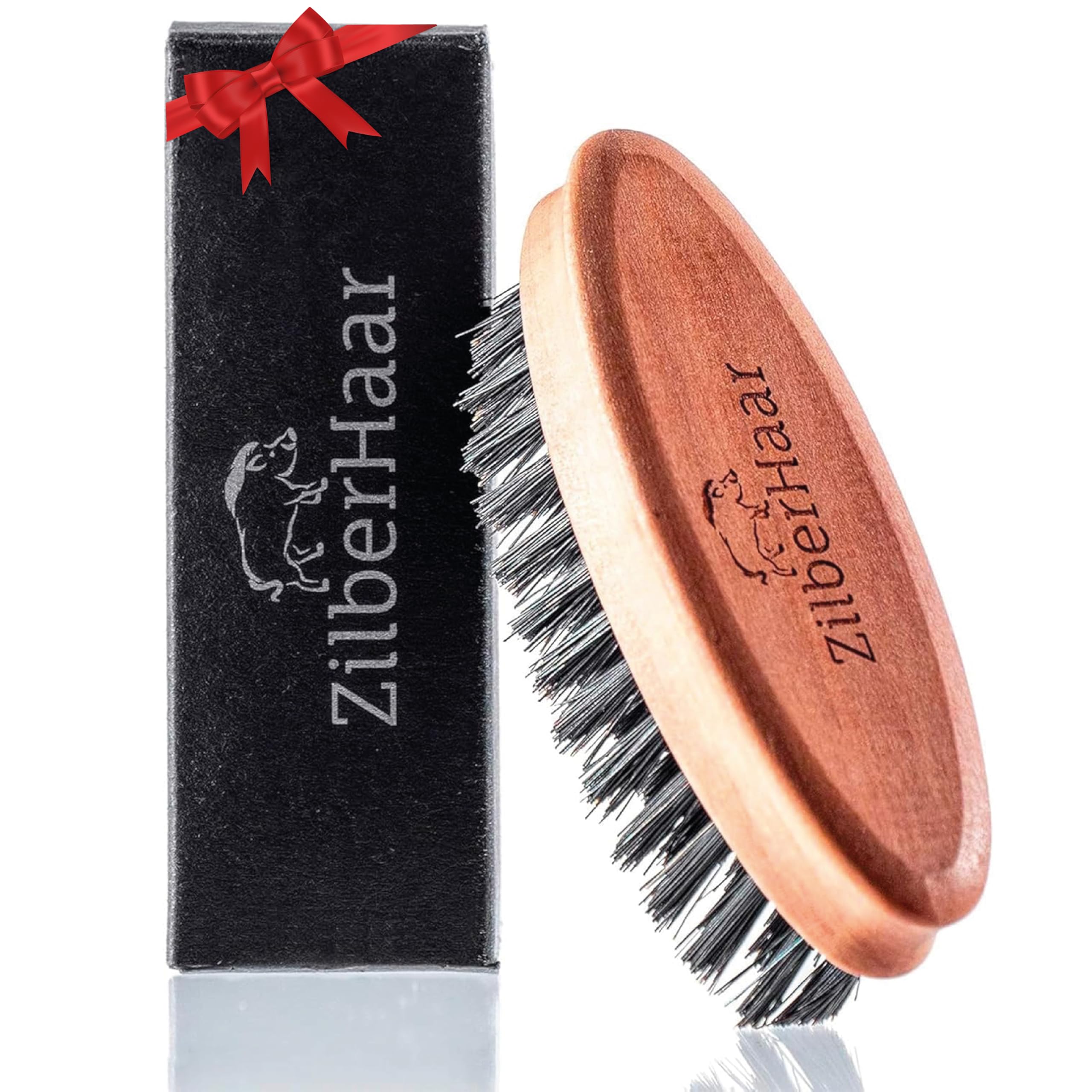 Brosse ZilberHaar de poche pour moustache et barbe, démêlage en douceur.