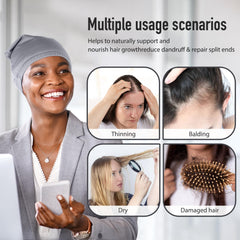 ZINGTERRA Wrap Cheveux en Bambou et Coton: confort nocturne et absorption ciblée.