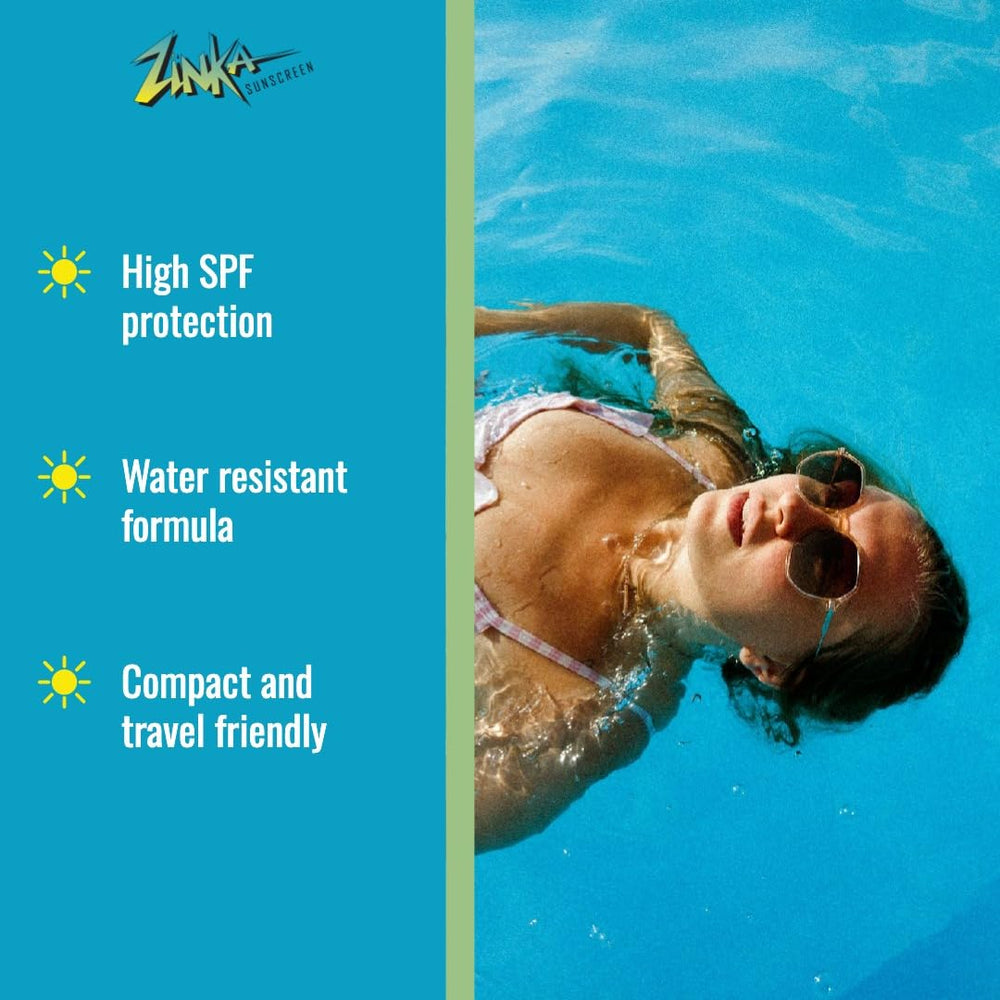 Zinka Stick résistance eau – protection UV fiable pendant activités sportives.