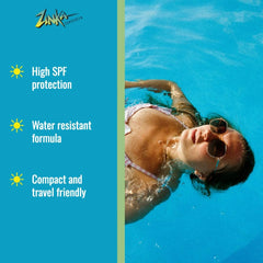 Zinka Stick résistance eau – protection UV fiable pendant activités sportives.
