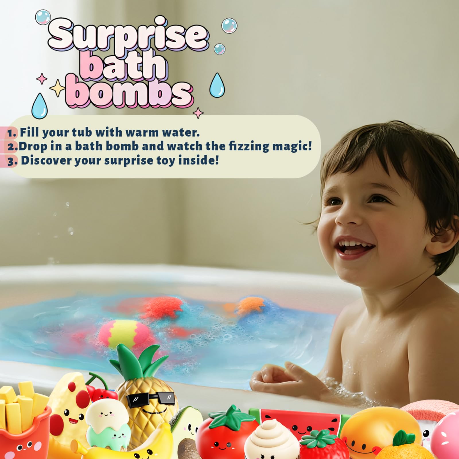 Bombe Zippytots parfum aromatique, expérience de bain douce et apaisante.