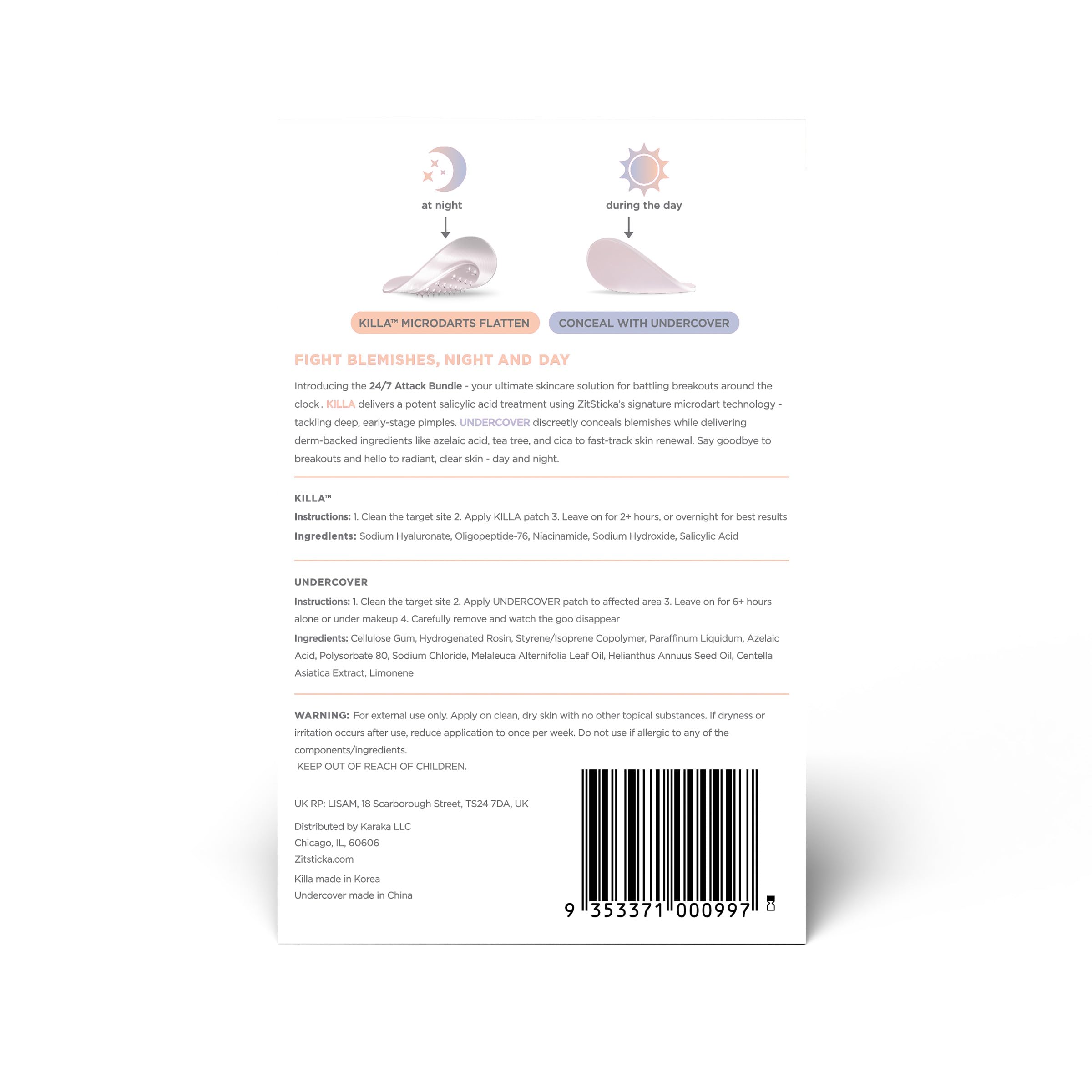 ZitSticka patch-dermatologue-approuvés: ingrédients professionnels pour les soins ciblés.