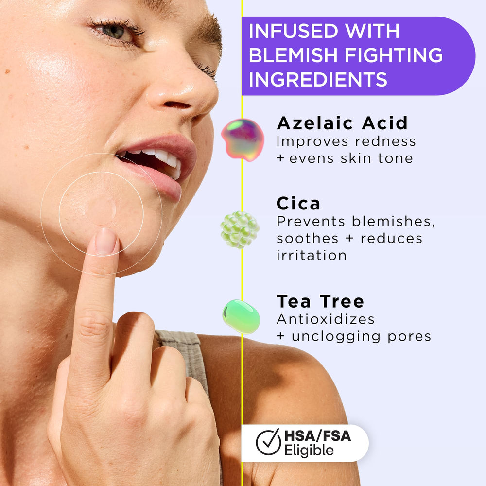 Ingrédients ZitSticka Tea Tree, Cica et acide azélaïque pour renouvellement ciblé.