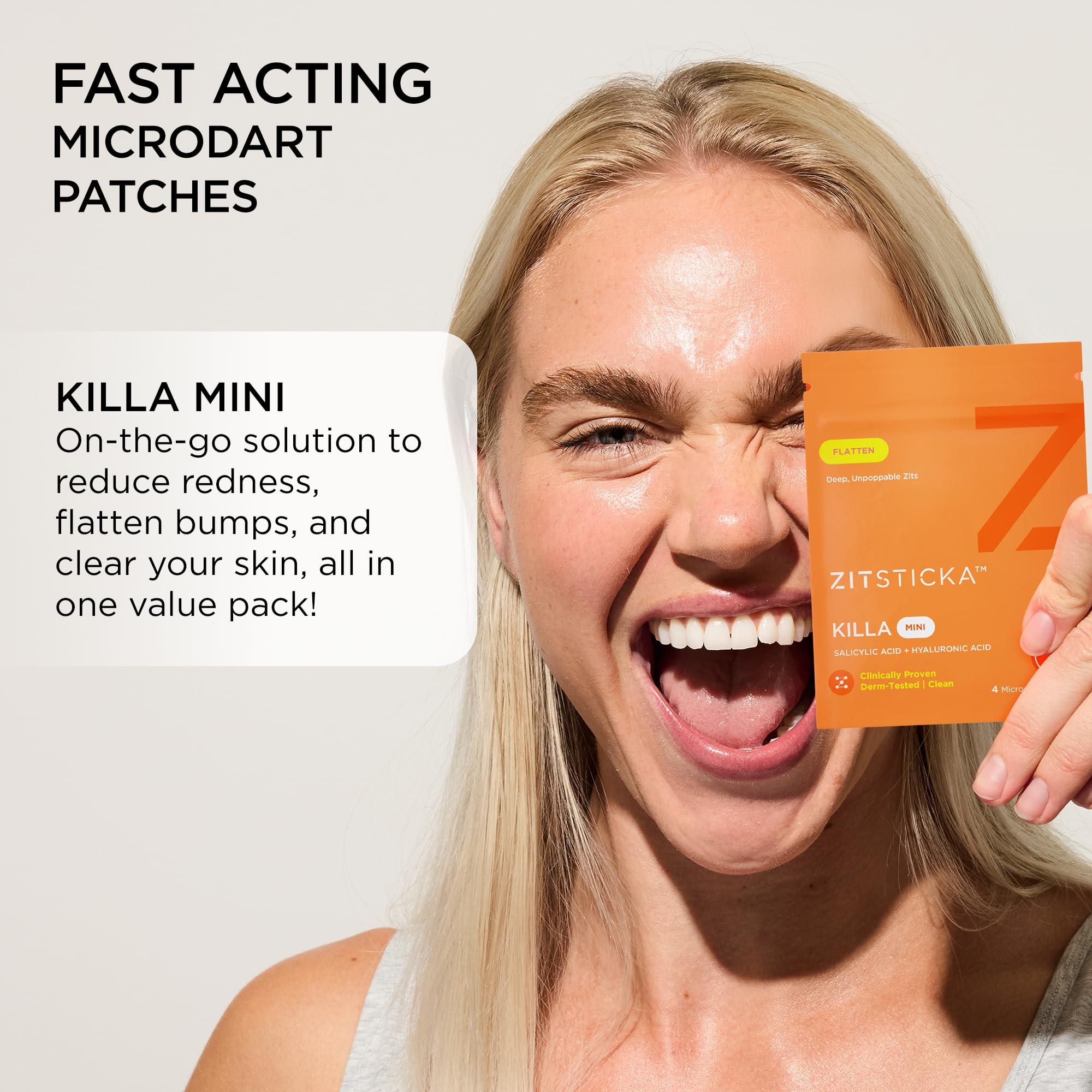 Application sur peau ZitSticka Killa Mini pour un soin ciblé.