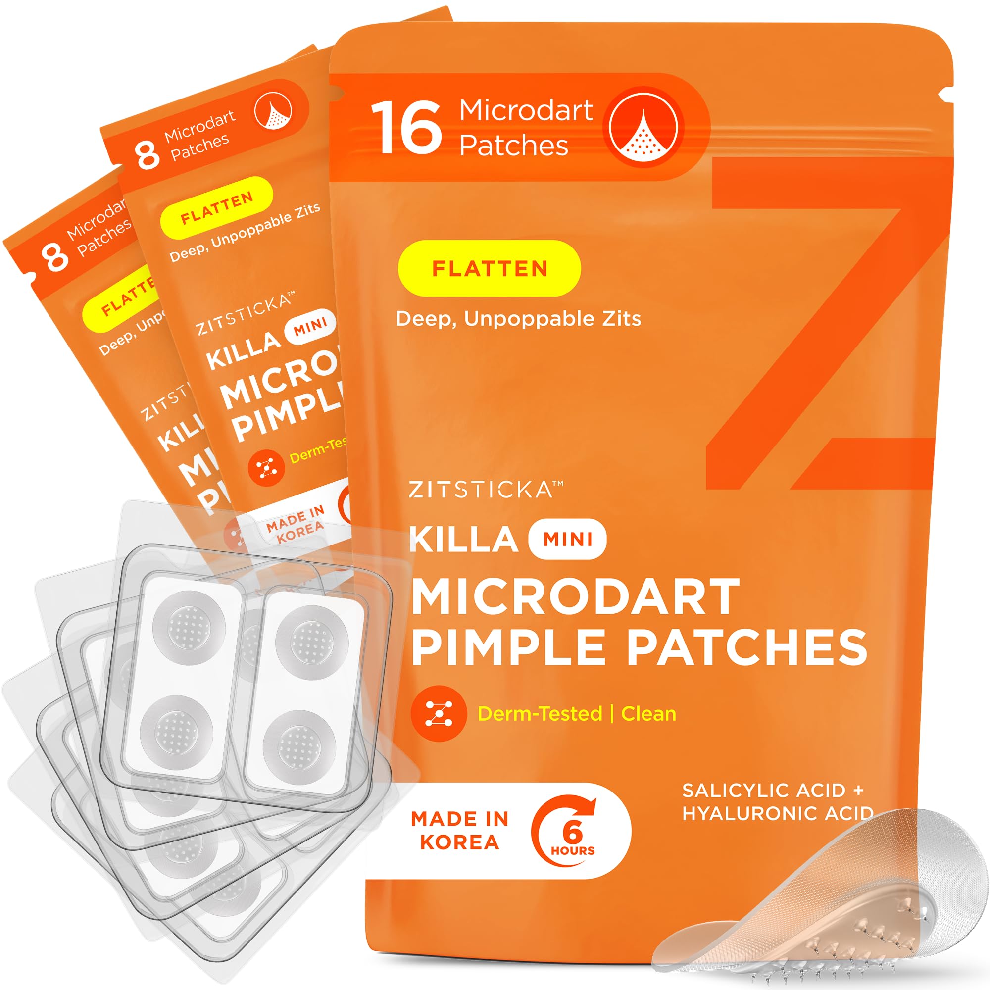 Pansement ZitSticka Killa Mini dans son emballage élégant, prêt à emporter pour soin des imperfections.