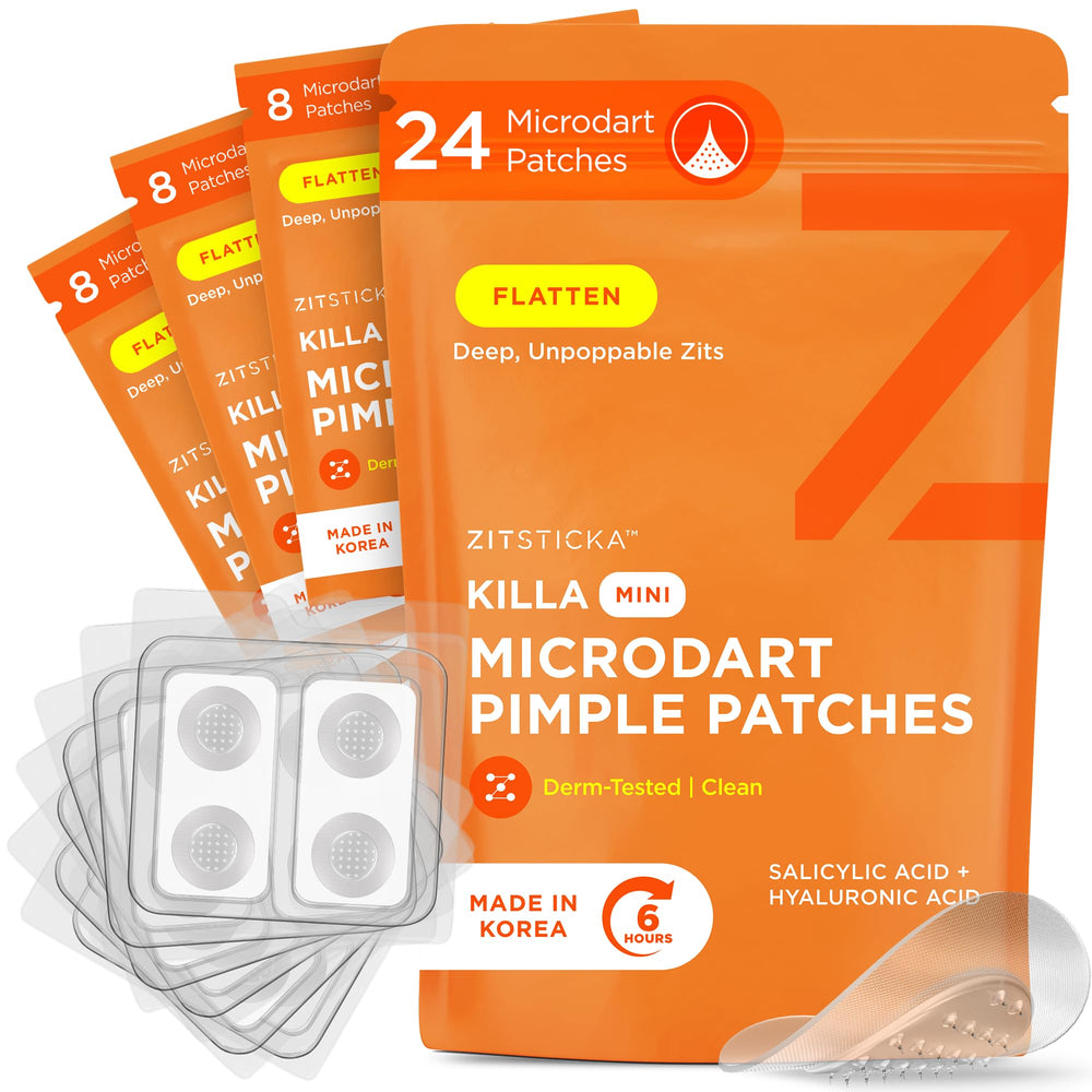 Patch ZitSticka Killa mini avec microdarts ultra fins ciblant bouton naissant