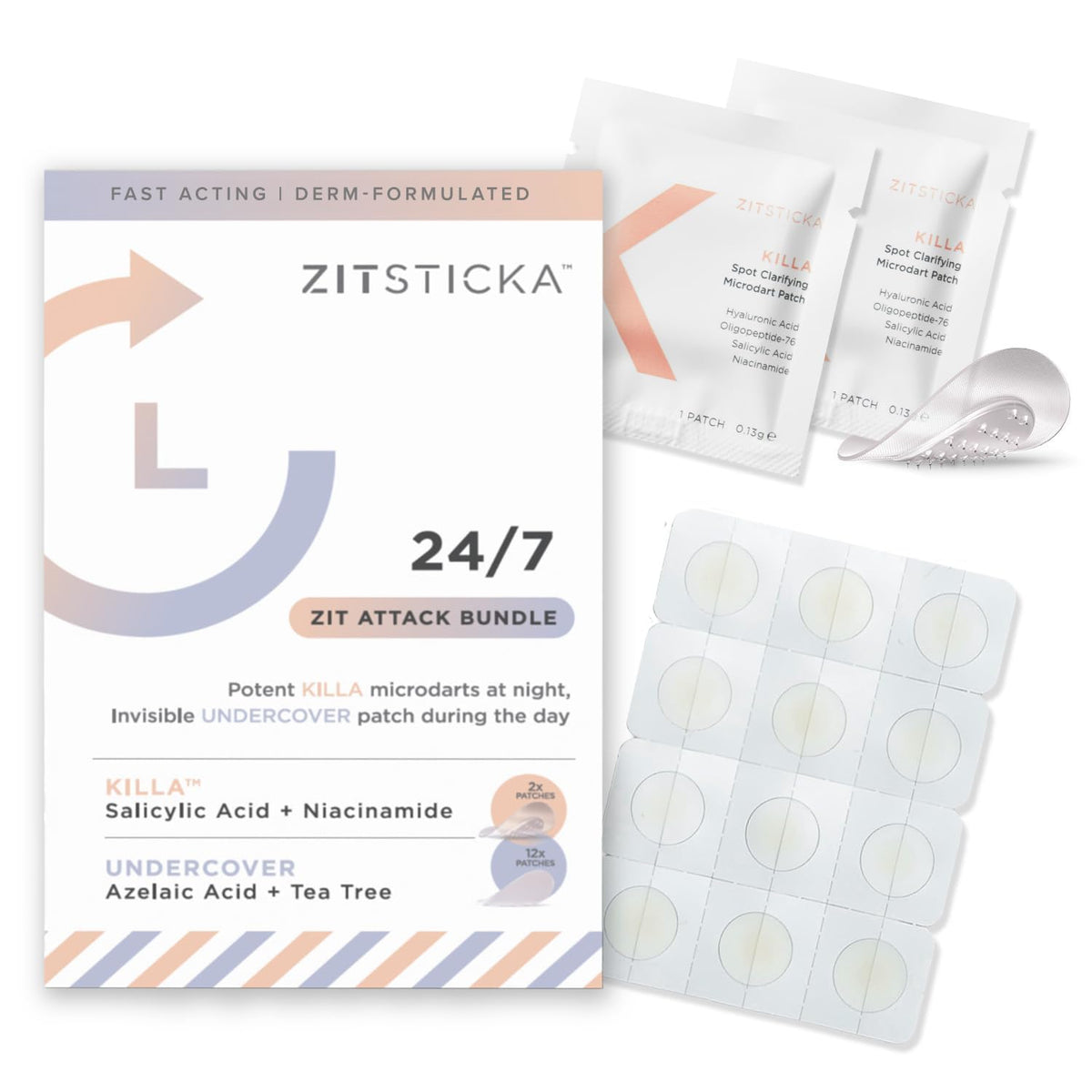 ZitSticka KILLA patch-bouton profond: cible les boutons tôt pour une peau plus nette.