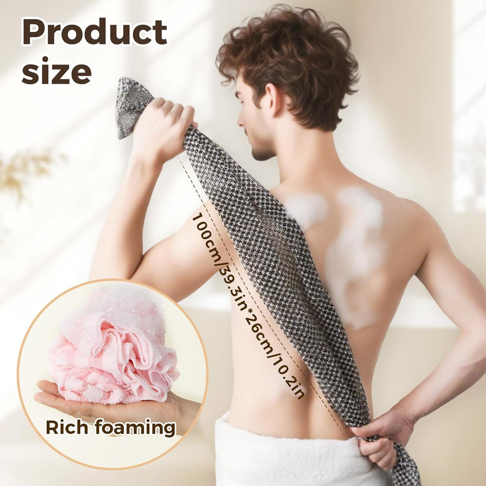 ZIVWAGX 2-in-1 dual-sided towel for gentle cleansing and deeper exfoliation