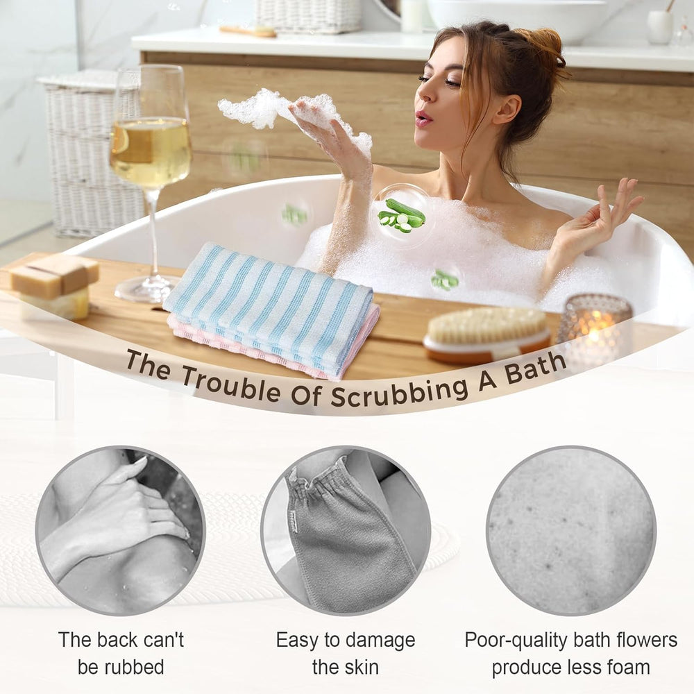 ZIVWAGX extra-long towel for back and shoulder coverage