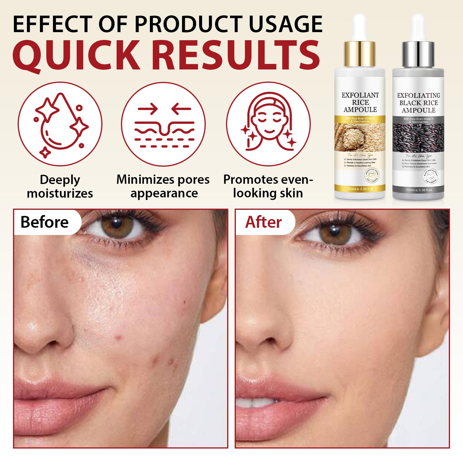 Ampoules douces ZIXAOK, application rapide pour lisser et hydrater.