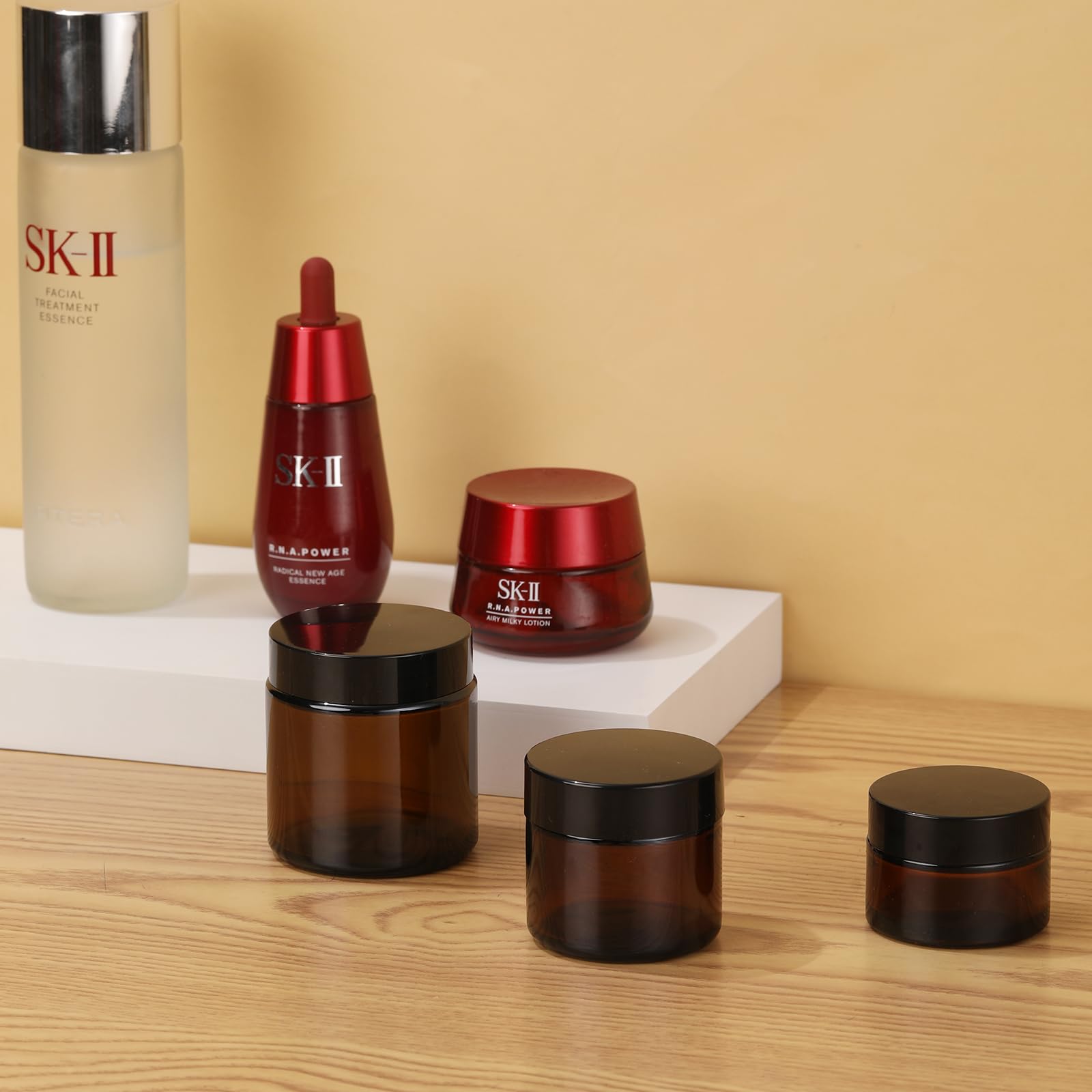 Lot de 4 pots ZIYIZE 30 ml, réutilisables.