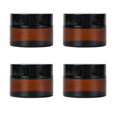 Pots ZIYIZE en verre ambré 30 ml ensemble de 4 pour cosmétiques.