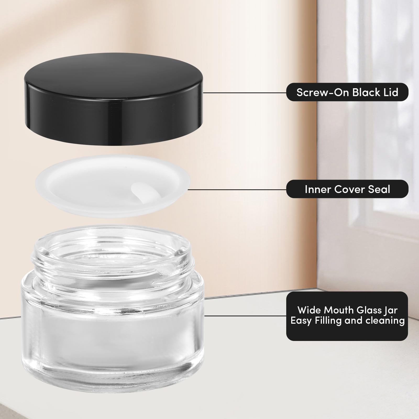 ZIYIZE voyage facile avec pots 30 ml compacts et legers.