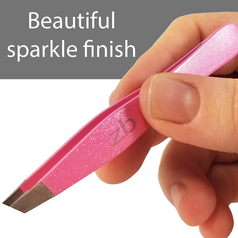 Pinces Zizzili Basics pour sourcils rose, utilisation facile et sûre des poils indésirables.