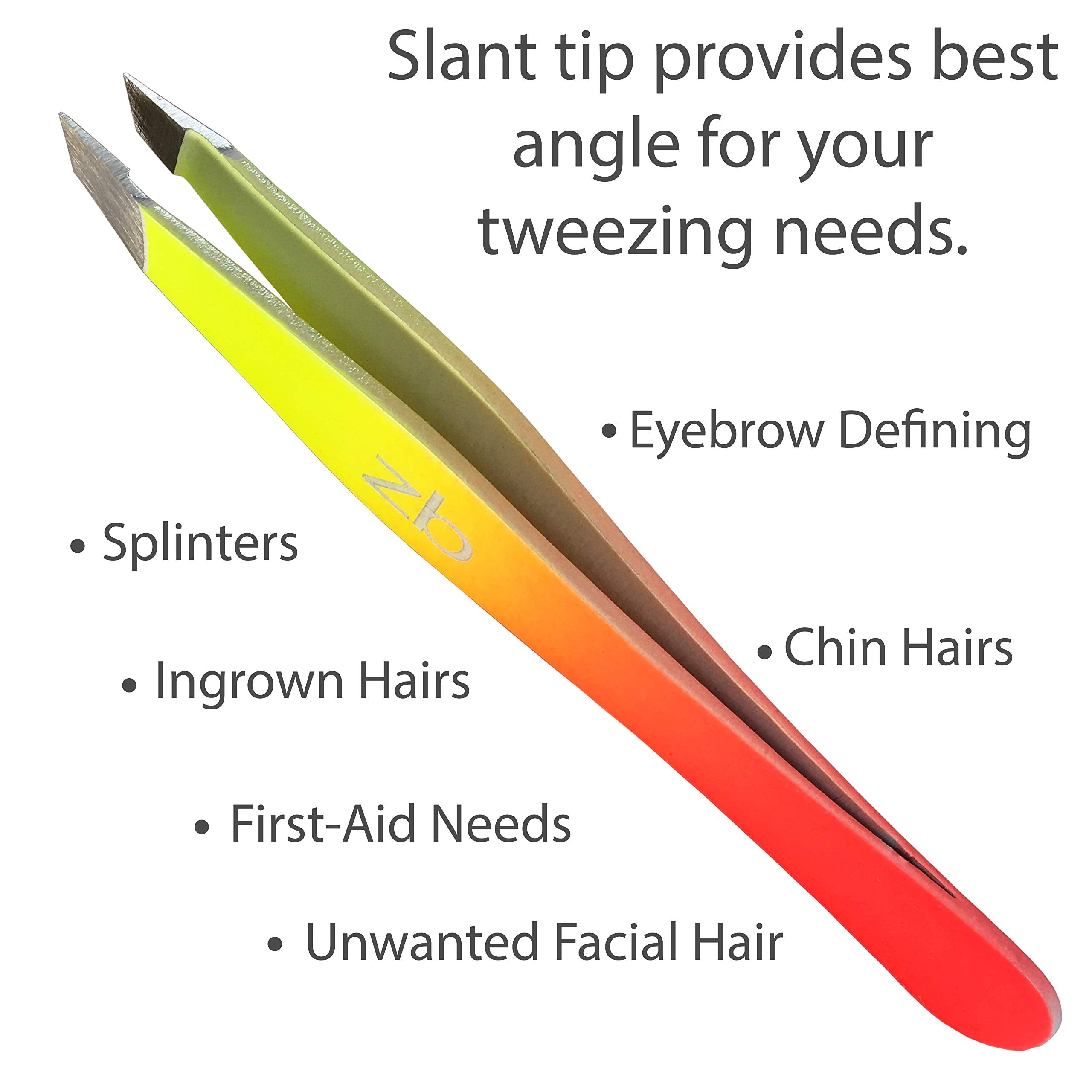 Pinces Sherbet Ombre Zizzili Basics dans leur étui portable, idéales pour voyager et se glisser dans la trousse.