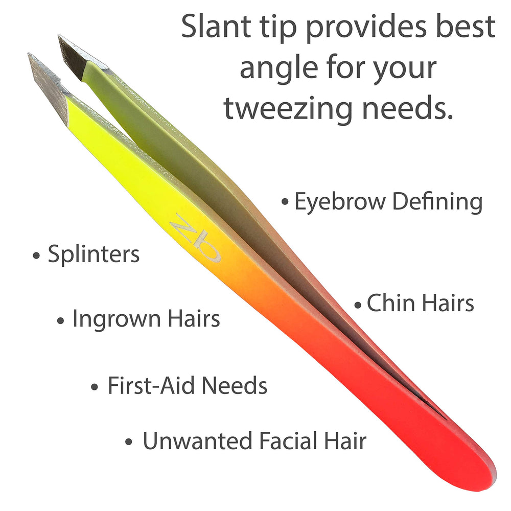Pinces Sherbet Ombre Zizzili Basics dans leur étui portable, idéales pour voyager et se glisser dans la trousse.
