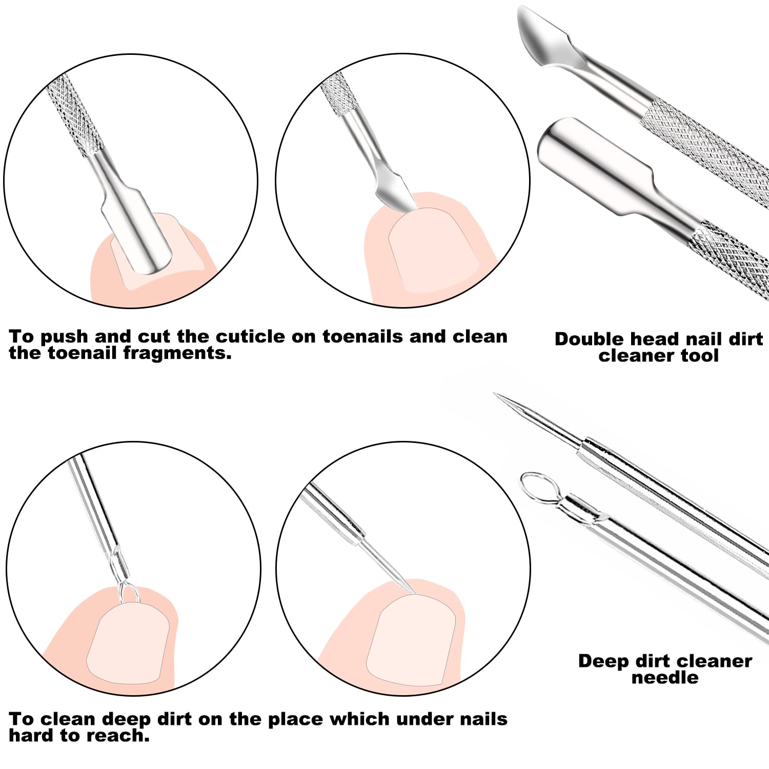 ZIZZON aiguille nettoyage profond pour zones difficiles sous l’ongle