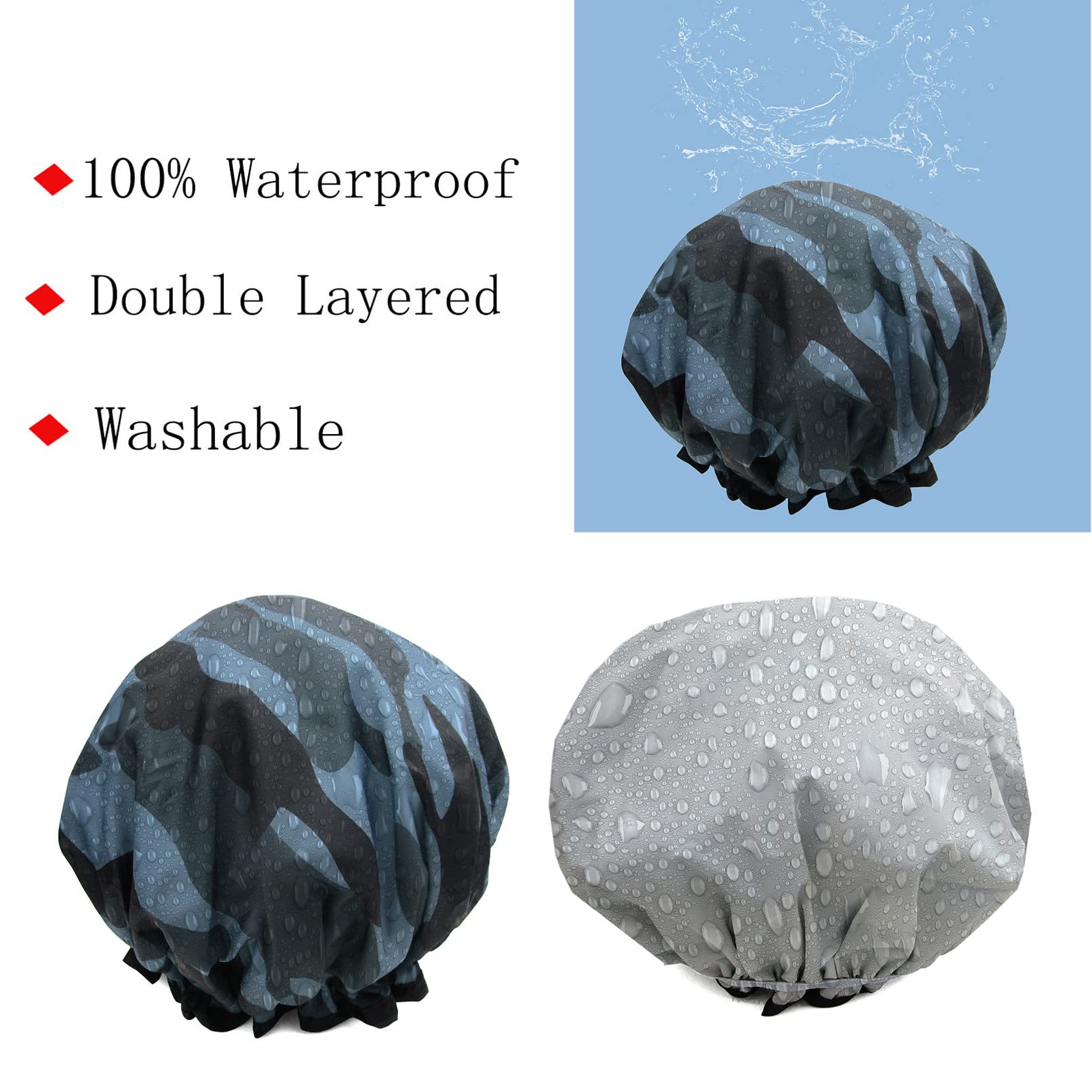 Diamètre environ 27 cm du bonnet ZKLLGHE assure une couverture confortable des cheveux.