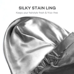 ZKLLGHE cap-douche imperméable PEVA noir, garde les cheveux au sec.