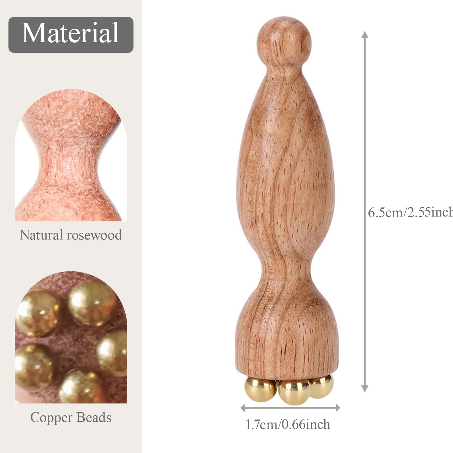 ZKMGYZB: poignée ergonomique en bois de rose pour une prise en main confortable.