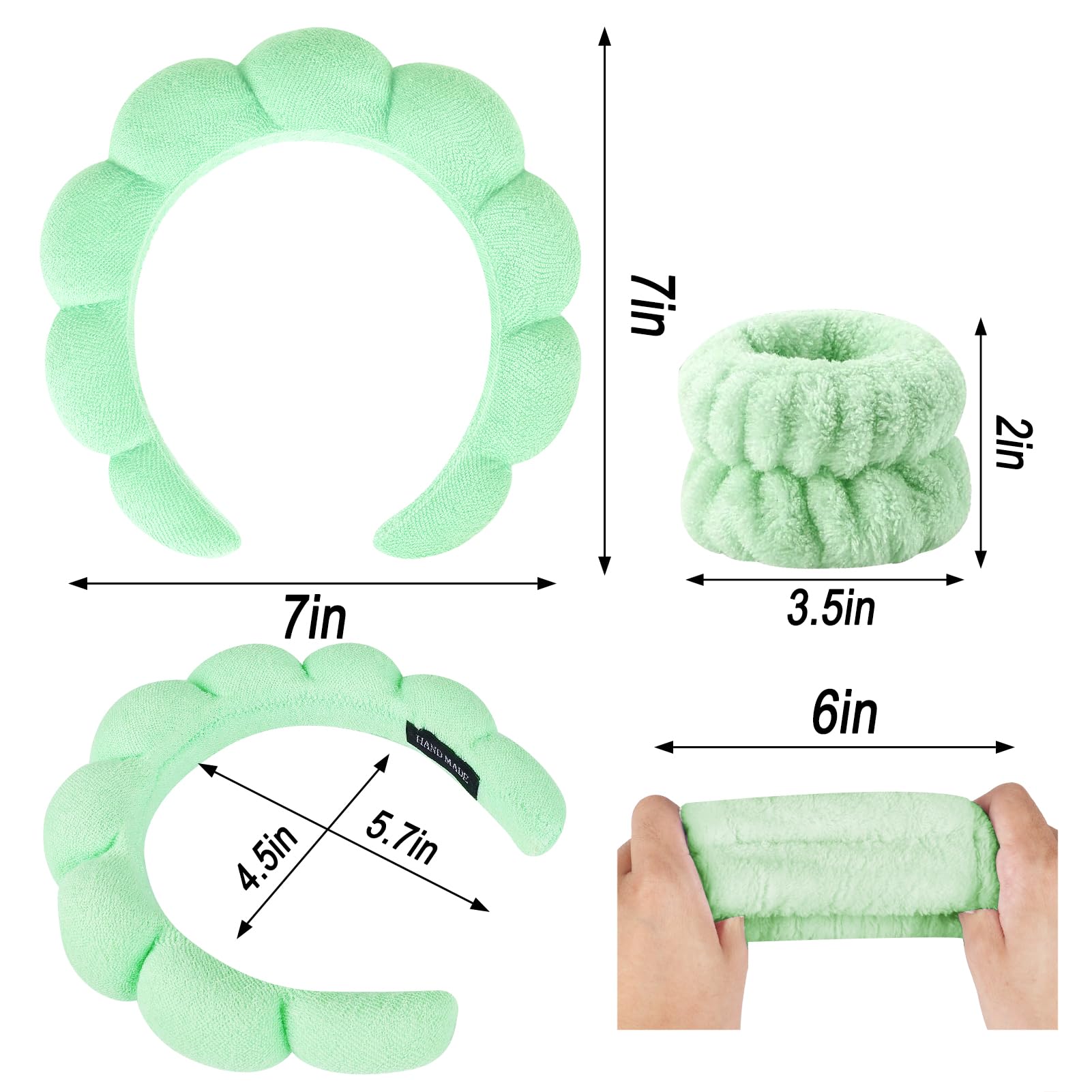 Zkptops bandeau coiffure non-slip — garde les cheveux hors du visage