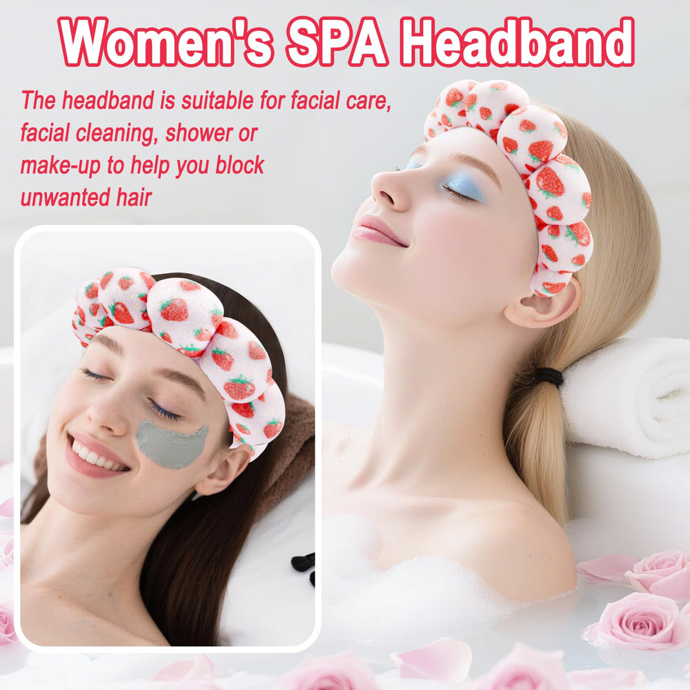 Bandeau maquillage Zkptops en velours doux pour une routine confortable.