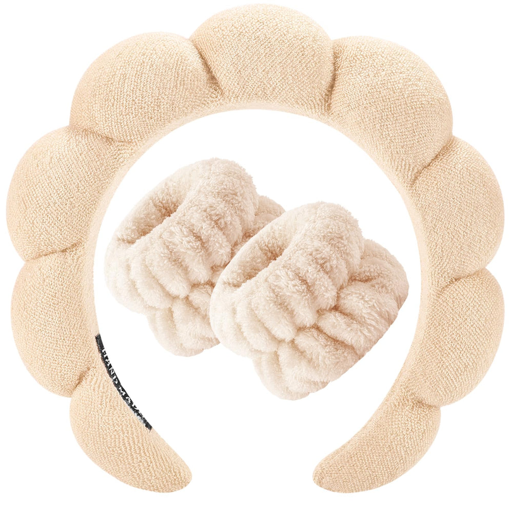 Bandeau spa Zkptops visuel visage-éponge, absorption douce idéal pour le lavage du visage.
