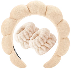 Bandeau spa Zkptops visuel visage-éponge, absorption douce idéal pour le lavage du visage.