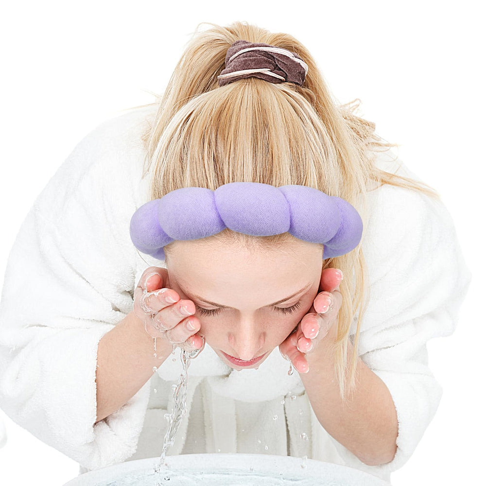 Bandeau anti-dérapant Zkptops violet, maintien sûr lors des gestes de soin