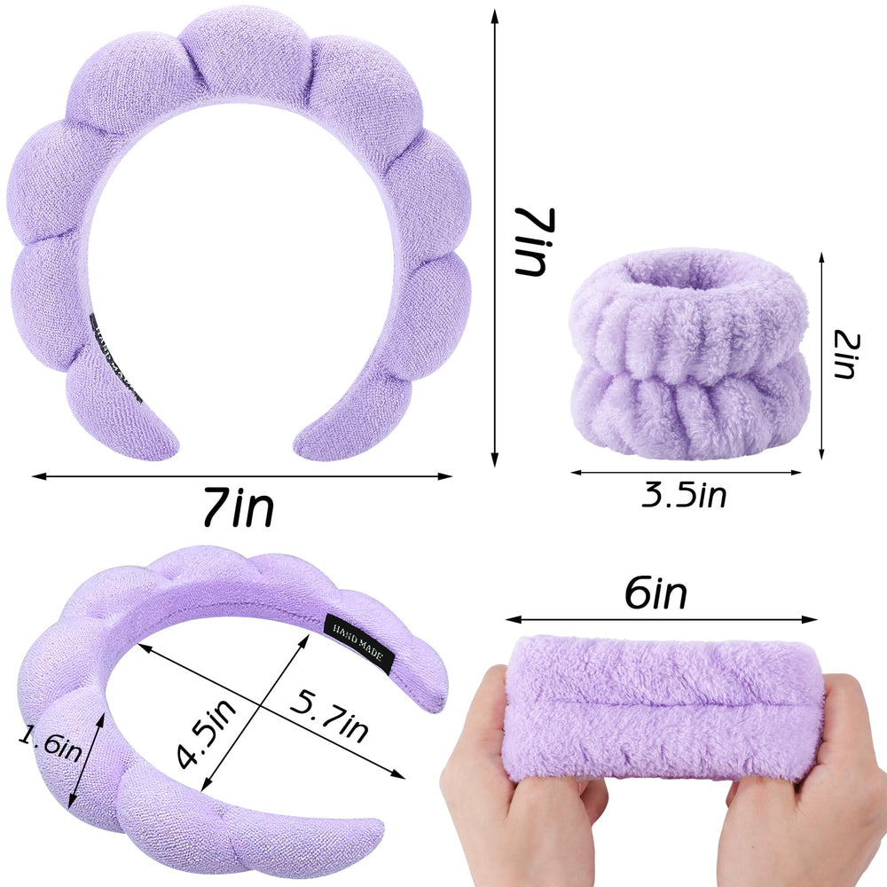 Bracelet absorbant Zkptops violet, utile pour essuyer le visage et sécher le front