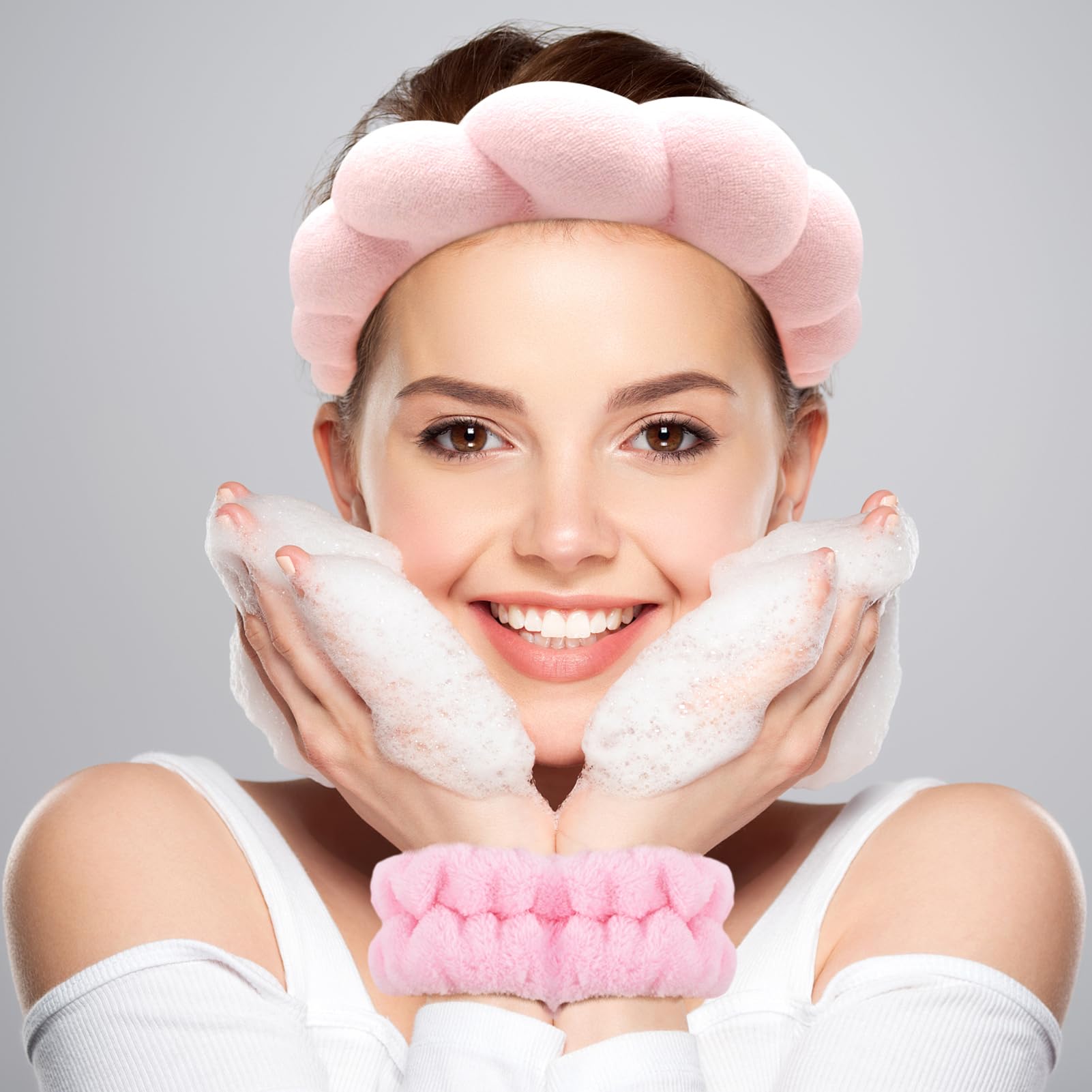 Bracelet-poignet Zkptops en éponge absorbante, pratique pour essuyer le visage.