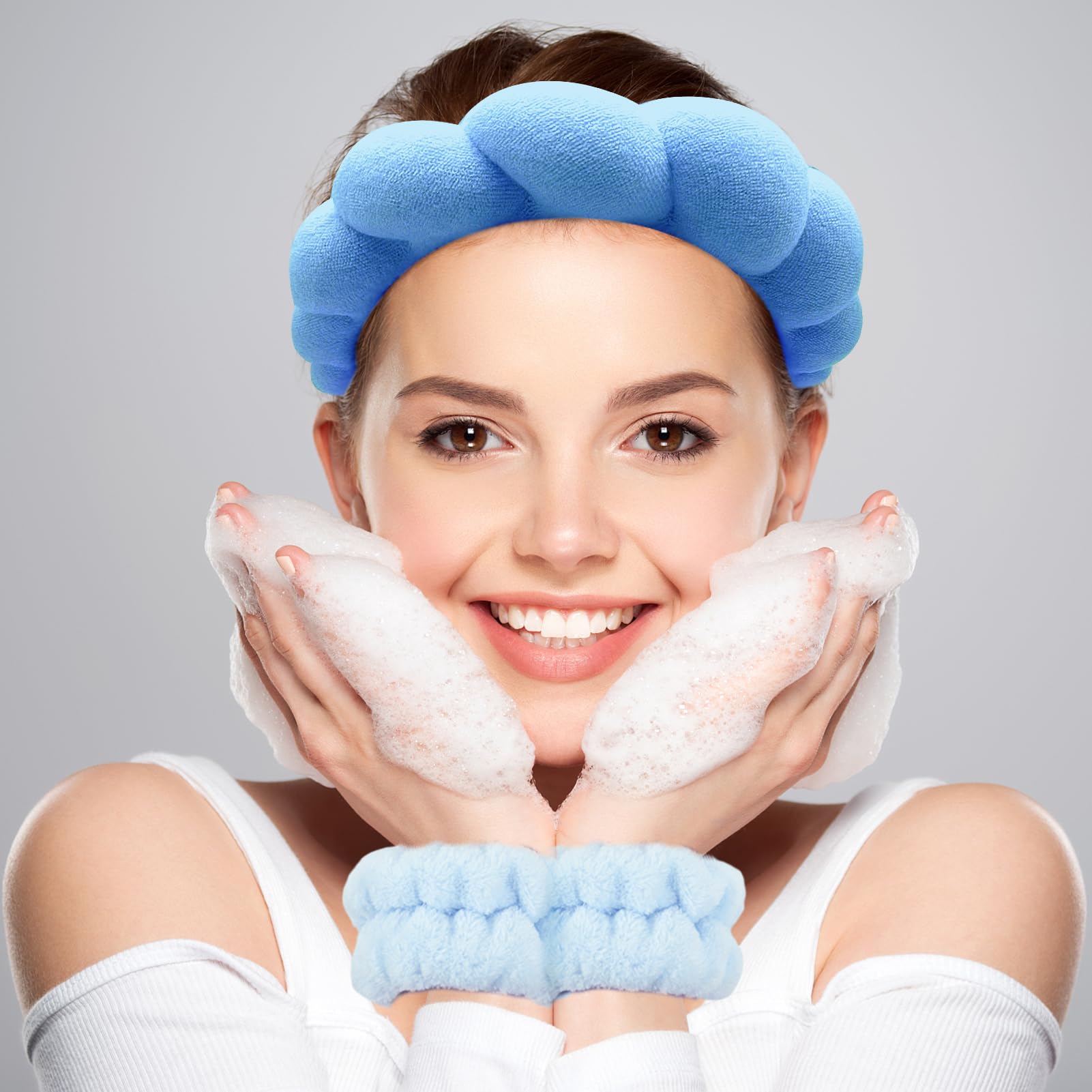 Poignet zkptops assorti, pratique pour maintenir les cheveux lors du soin.