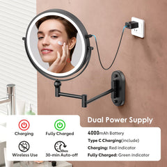 Bras extensible et rotation à 360° du miroir ZLOKLA pour ajustement parfait.