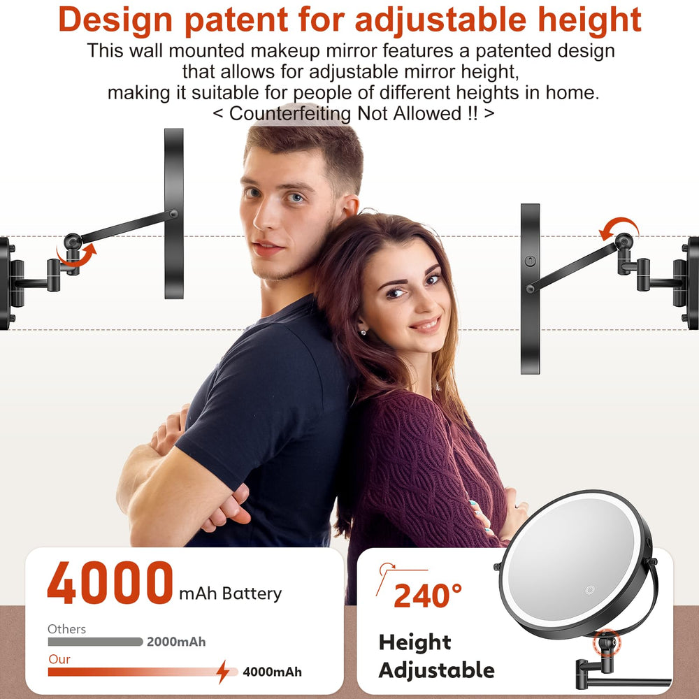 Face double du miroir ZLOKLA offrant vue 1X et 30X pour détails précis.