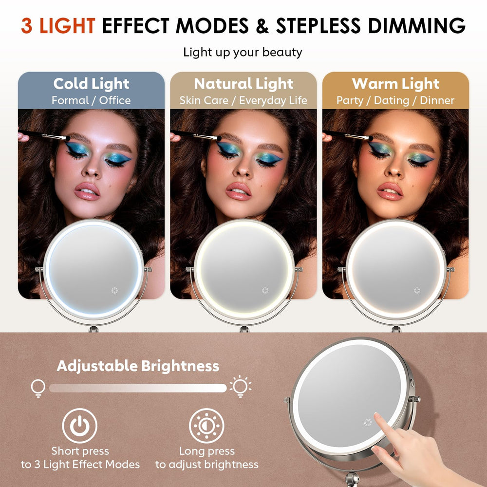 Miroir double-face ZLOKLA, usage confortable et lisible.