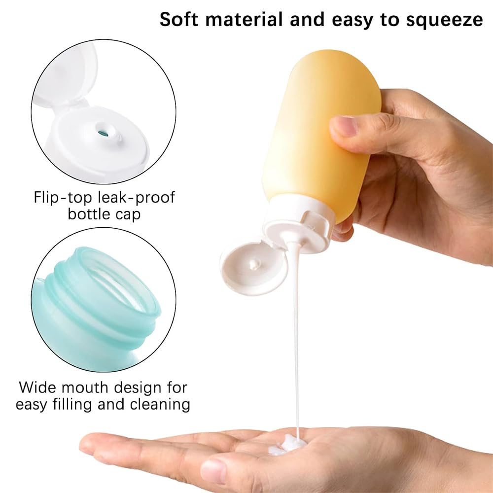 Bouteille pompe ZLSSETEC 80 ml, pratique pour lotions et gels en déplacement.