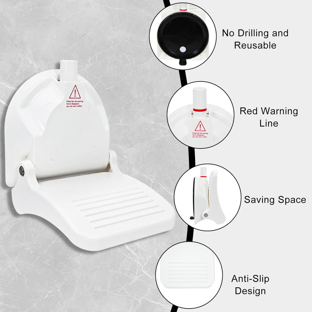 ZMJY repose-pieds-douche surface-antiderapante et indicateur securite aide a rester stable