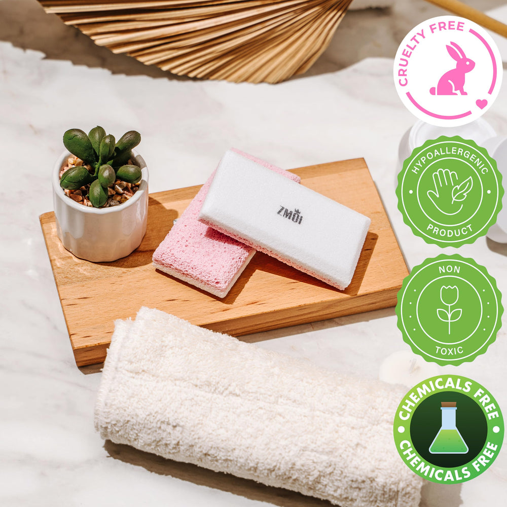 ZMOI pierre pumice verre-lavable: hygiénique et réutilisable.