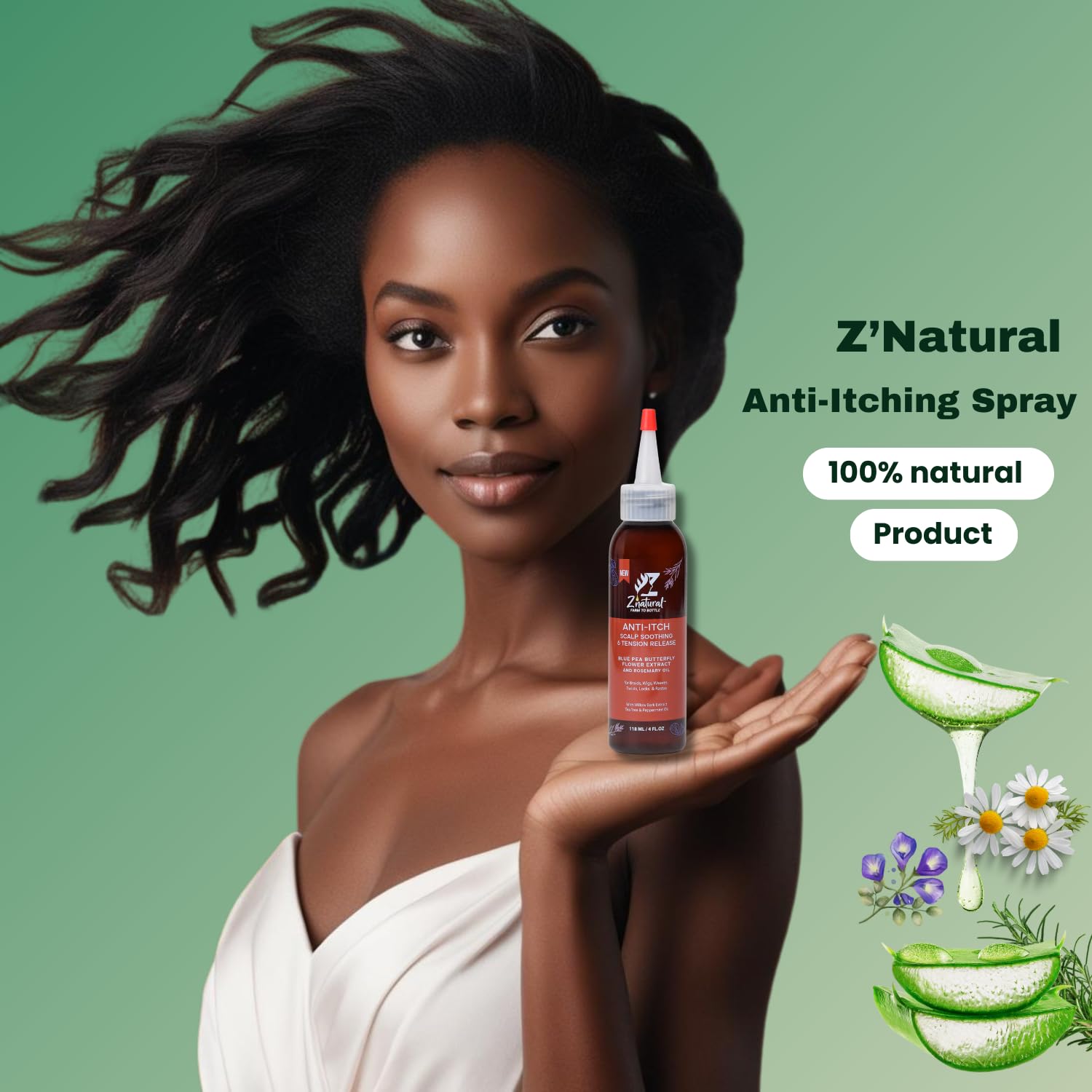 Z’natural Aloe Vera huile pour cuir chevelu: douceur et hydratation ciblée.