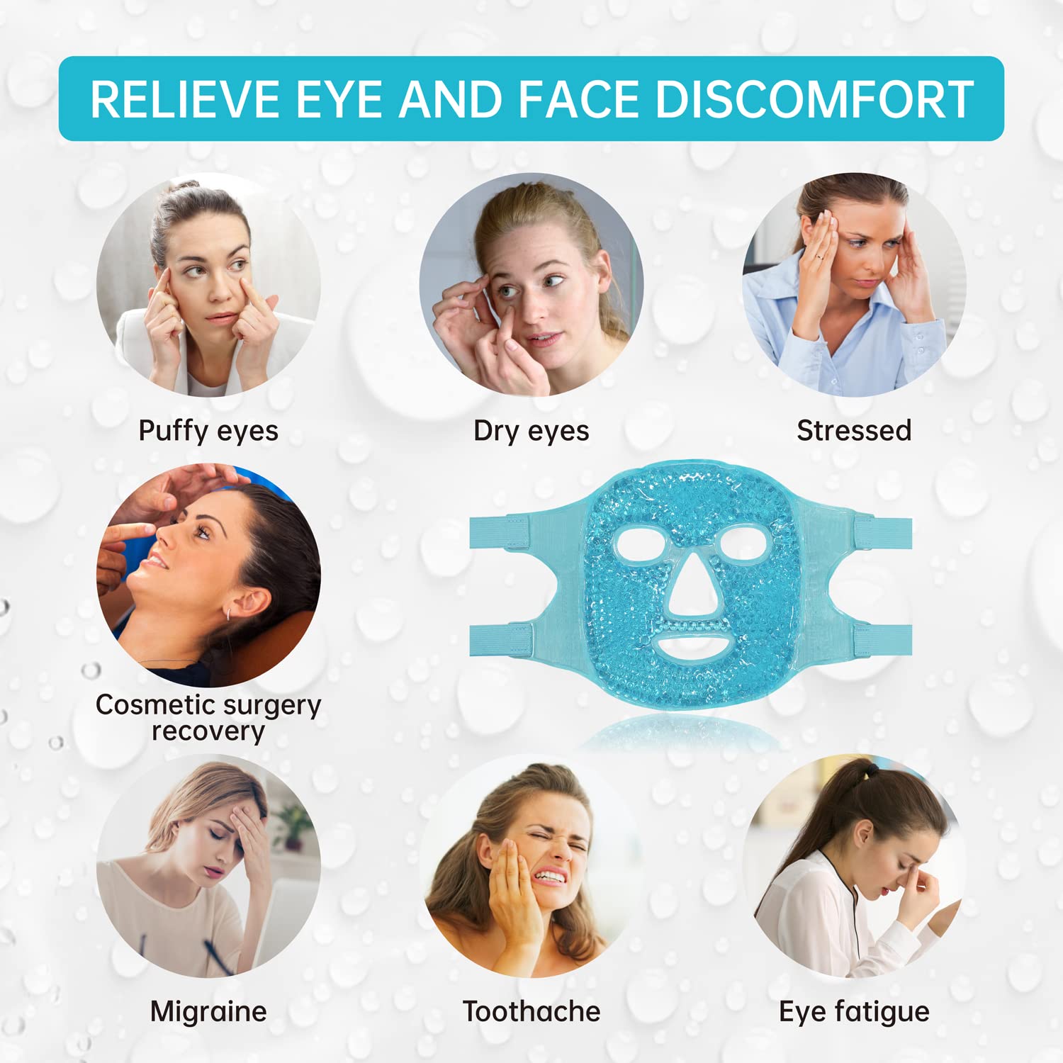 ZNÖCUETÖD Compresse visage après laser, soutien du soin post-traitement esthétique.