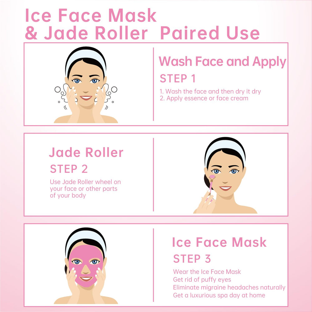 Masque gel froid ZNÖCUETÖD, application apaisante pour peau sensible.