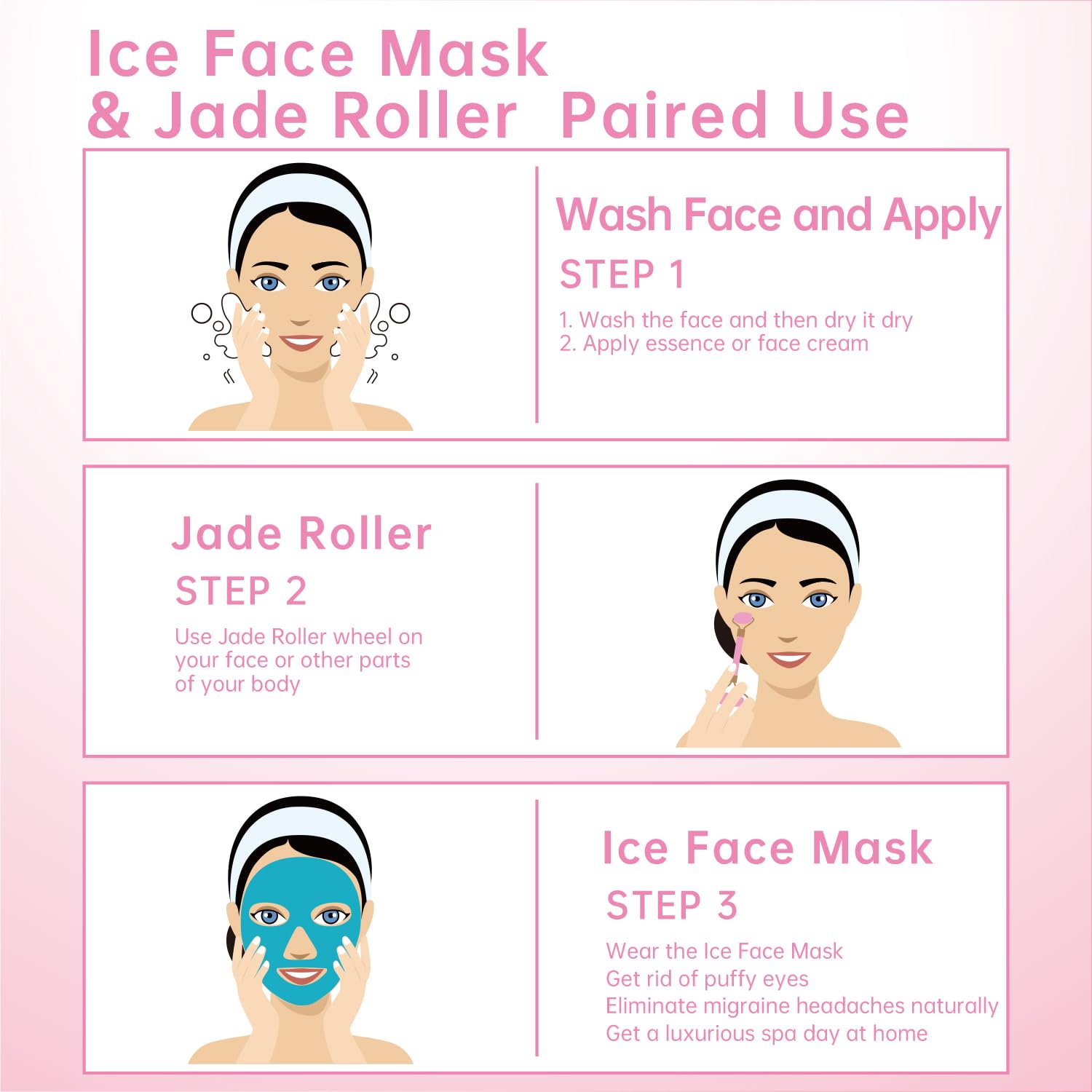 Masque gel perles ZNÖCUETÖD, pack froid ou chaud pour pores resserrés.