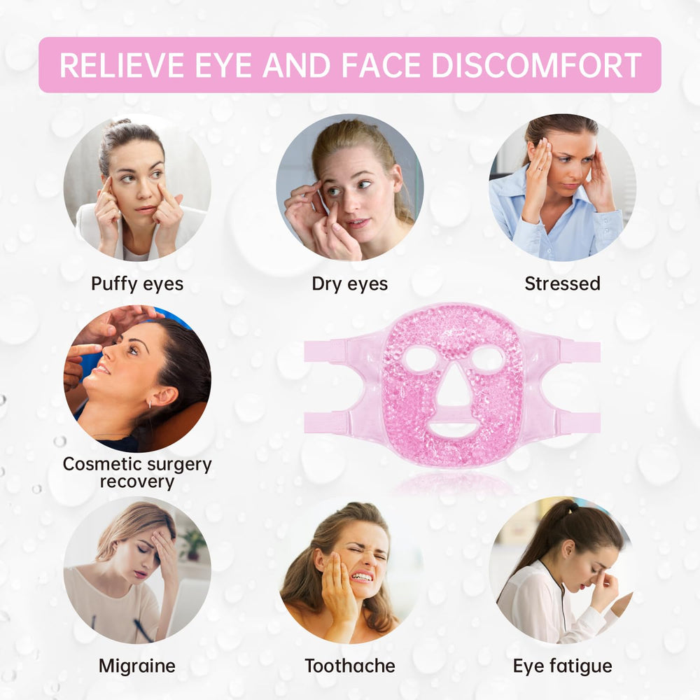ZNÖCUETÖD Masque Glace Visage – utilisation chaude pour détendre les tensions