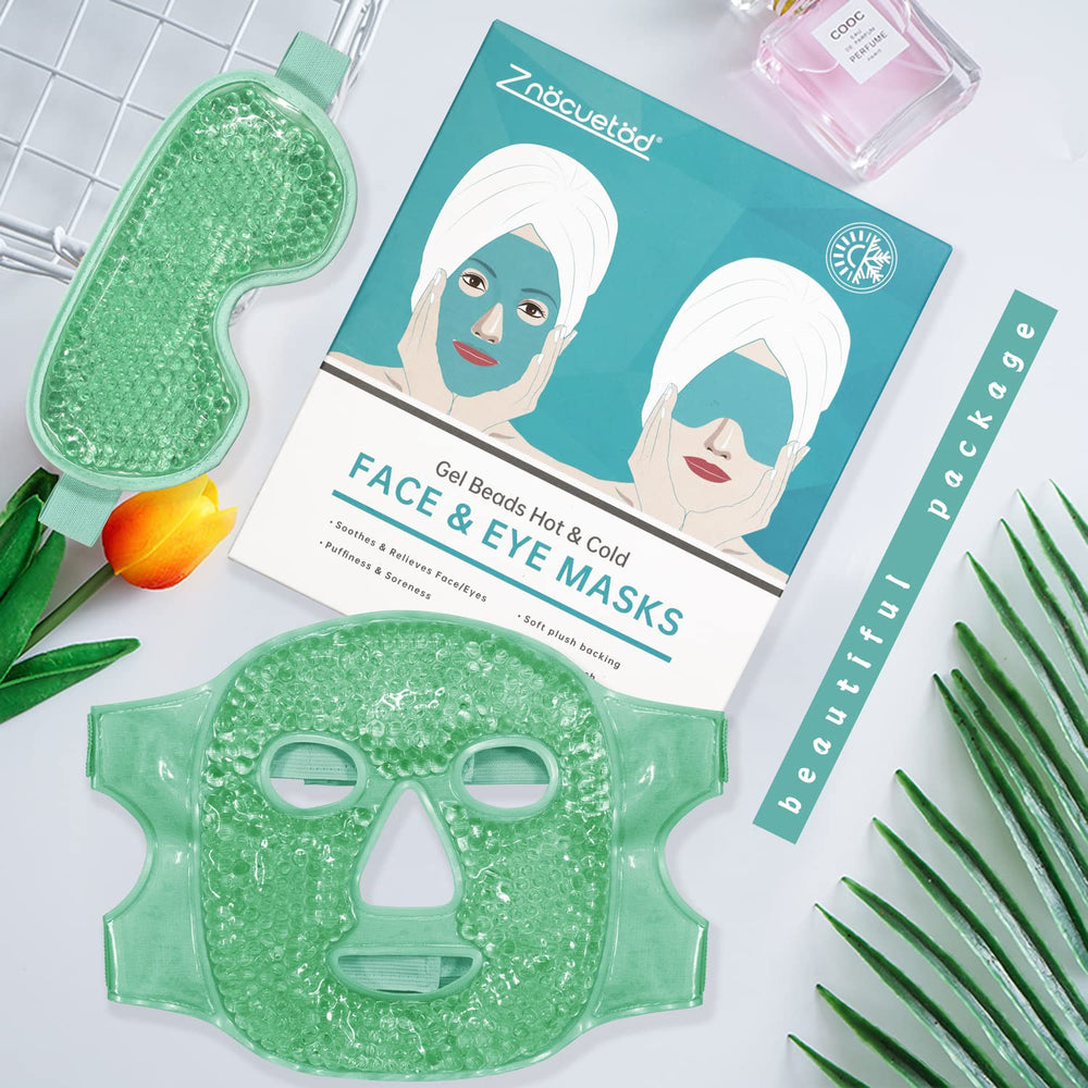 Masque visage glacé ZNÖCUETÖD apaise les zones sensibles.