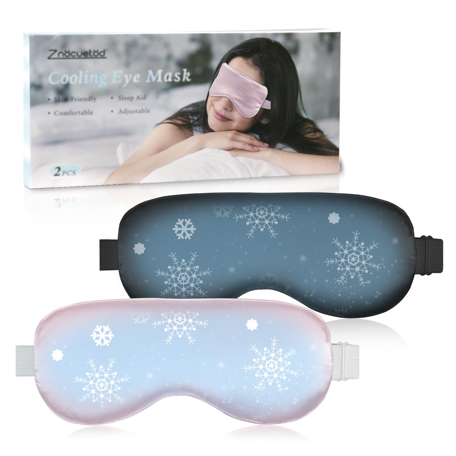 ZNÖCUETÖD masque yeux refroidissement nuit, sensation rafraîchissante pour un sommeil plus serein.