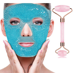 Rouleau Jade ZNÖCUETÖD pour visage, massage rafraîchissant et lifting doux.