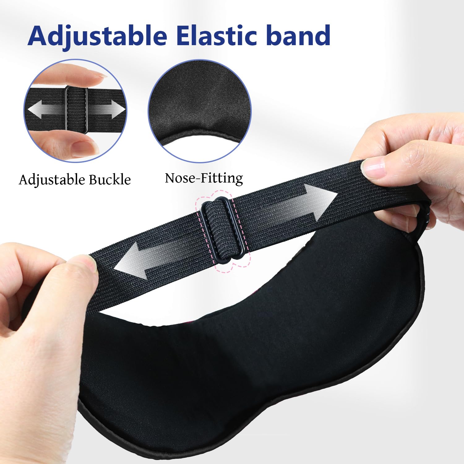 ZNÖCUETÖD voyage jet lag masque yeux, compagnon portable pour fatigue visuelle.